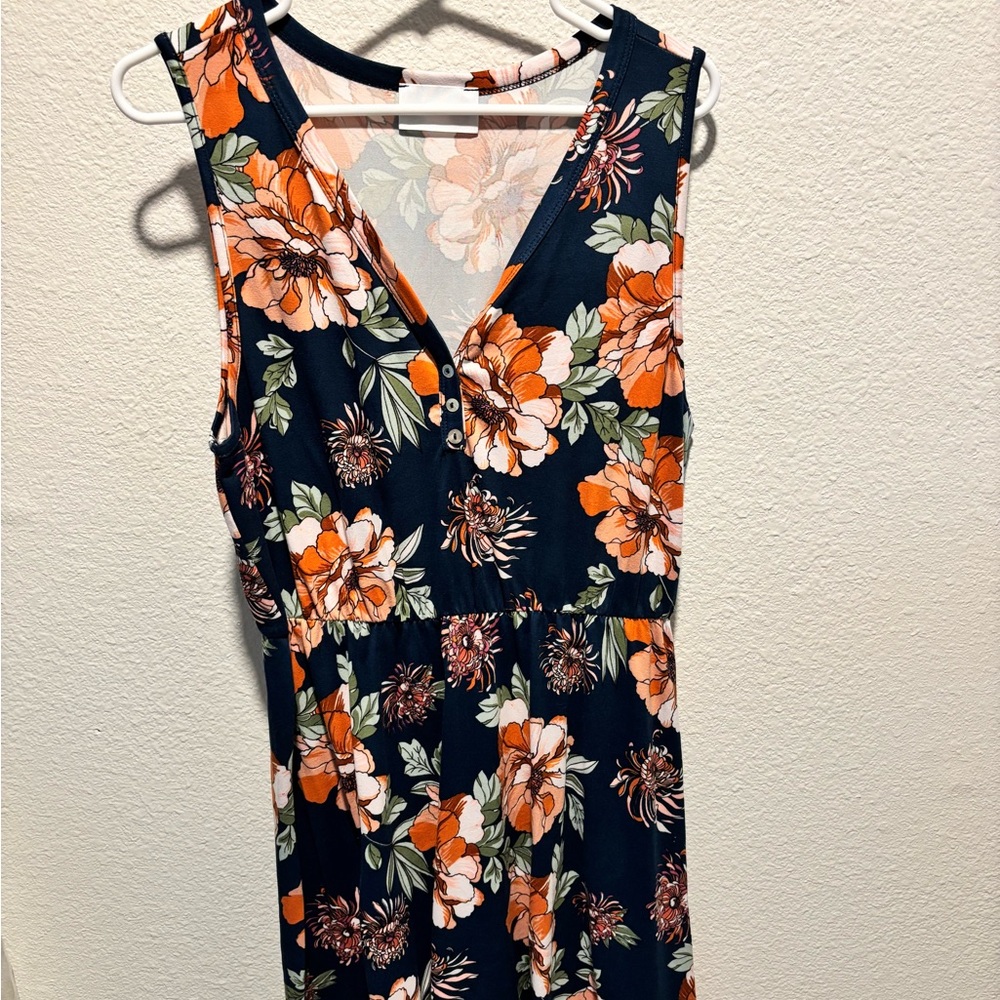 French Grey Floral Patterned Top